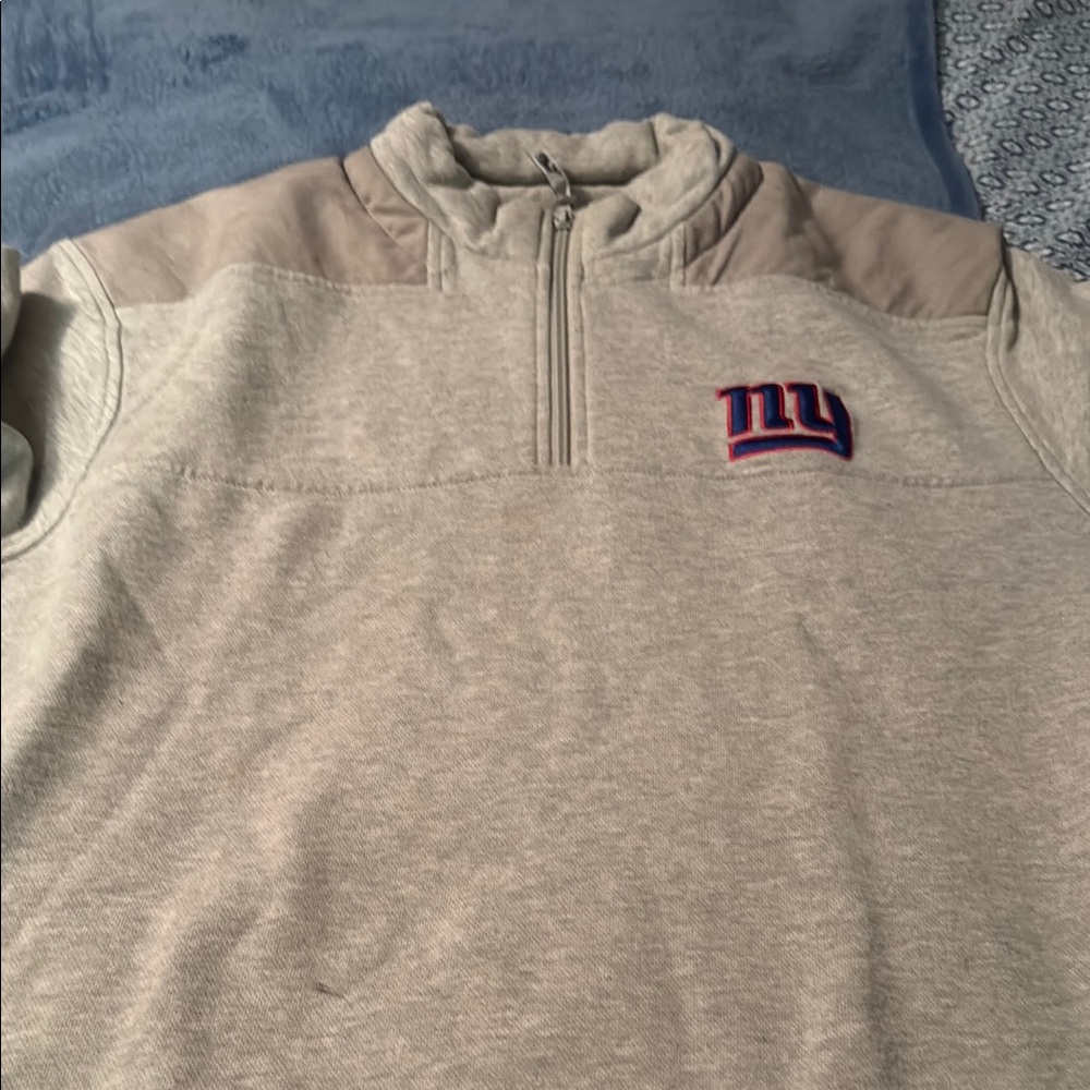 Vineyard Vines Gray and Tan Zip Up Sweater